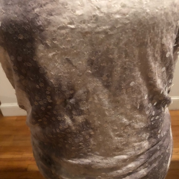 INC International Concepts size X-Large silvery gray sleeveless sequin tank top - Picture 6 of 7